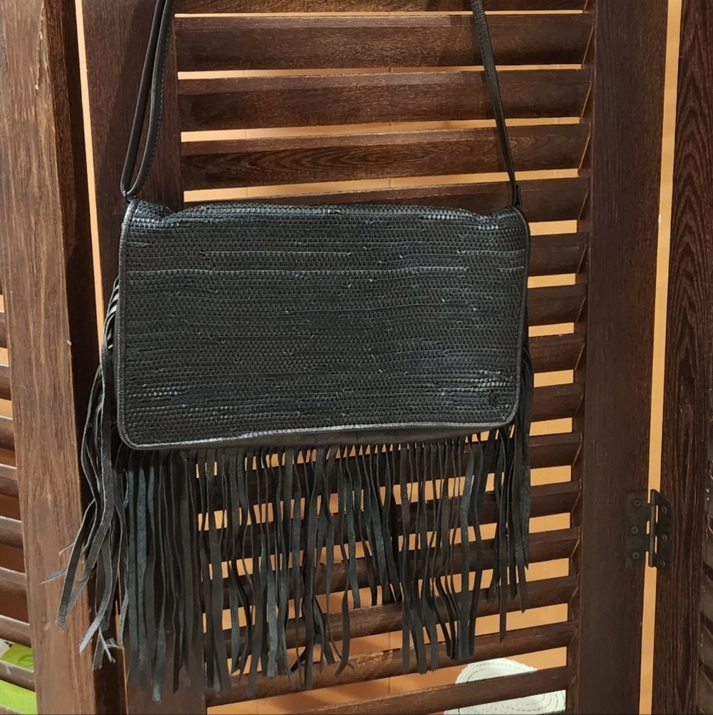 Elliott Lucca Black Fringe Bag